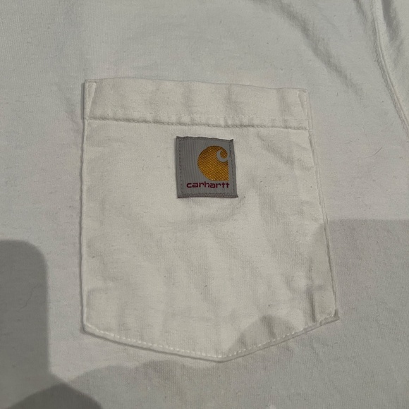 Carhartt Loose Fit Pocket T-Shirt White Size L (K87) - Picture 3 of 5